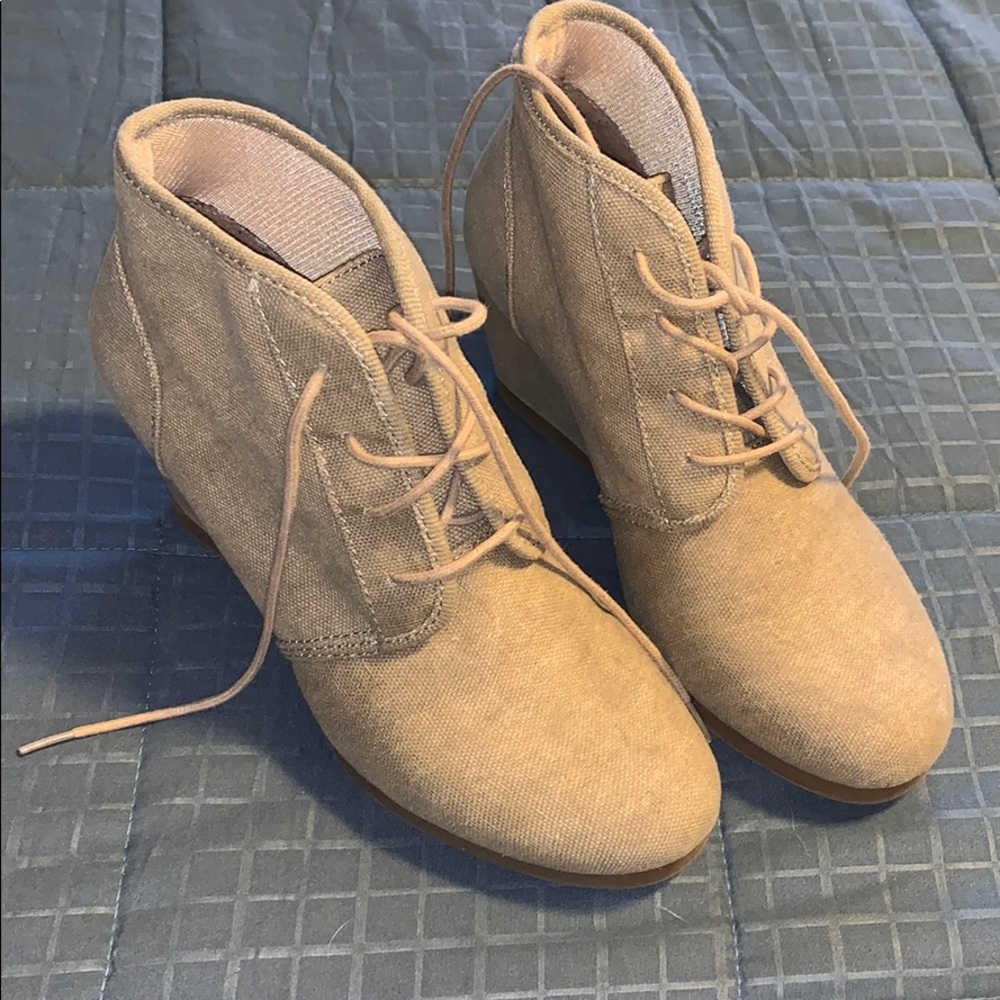 Wedge booties.